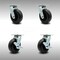Service Caster 6 Inch Stainless Steel Polyolefin Swivel Caster Set with Ball Bearings 2 Brakes SCC-SS30S620-POB-2-TLB-2 - alternate 1